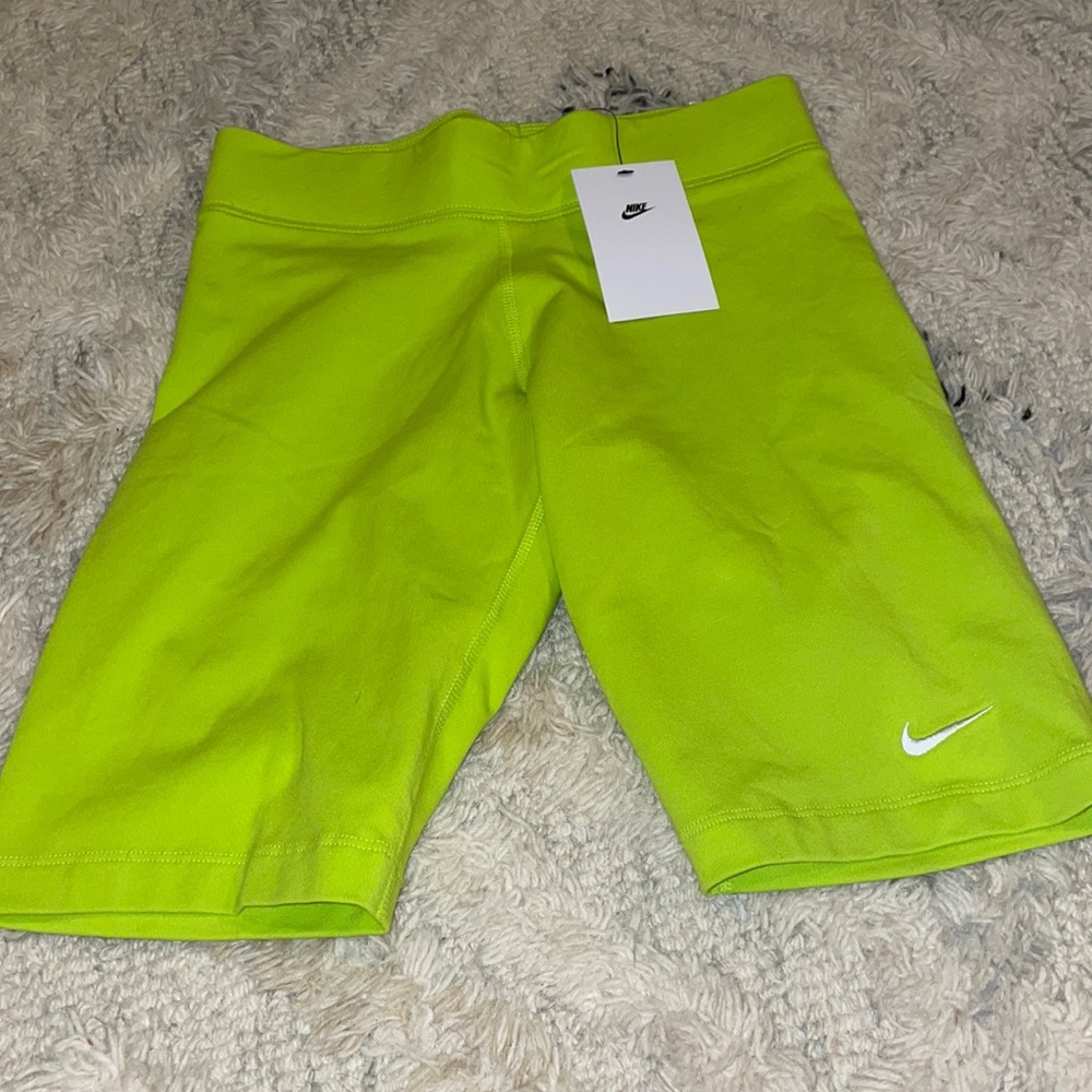 Green Nike Biker Shorts